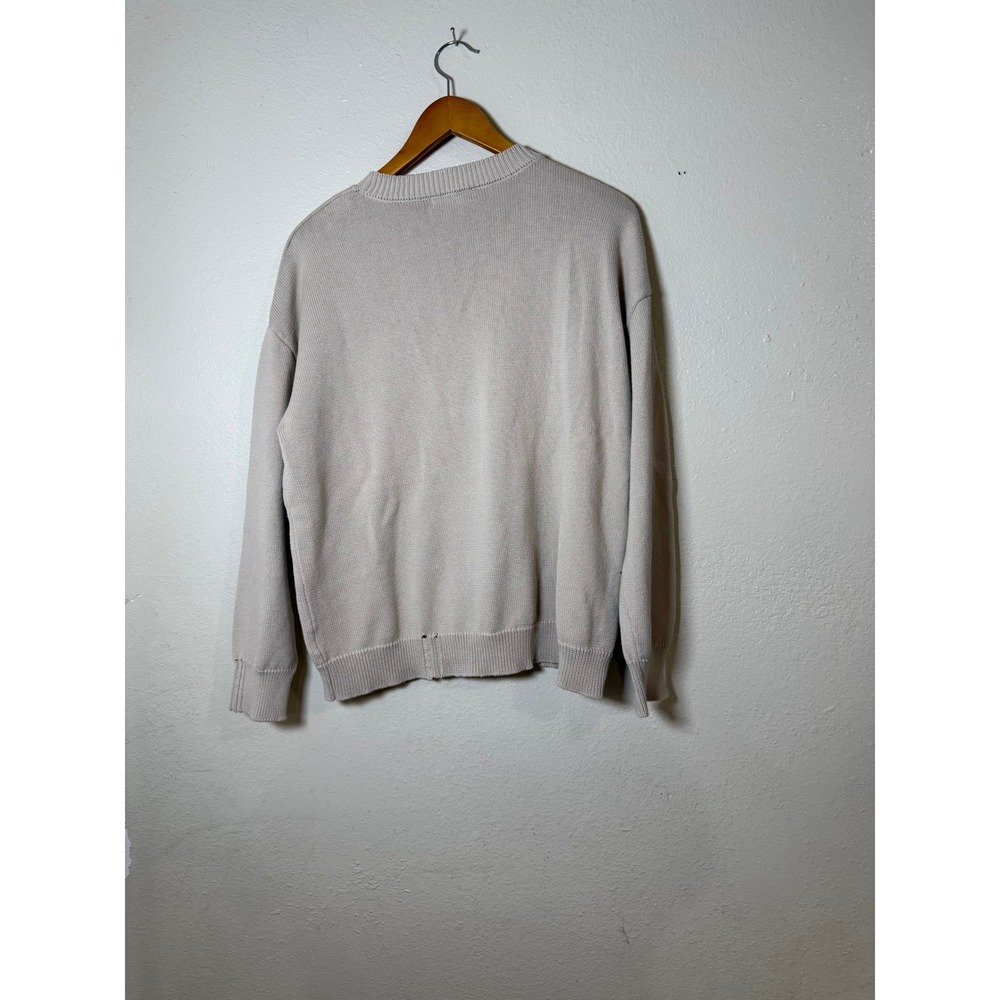 Talulah Women Cherry Graphic Sweater Medium Beige Cotton Oversized Coquette - Picture 6 of 11